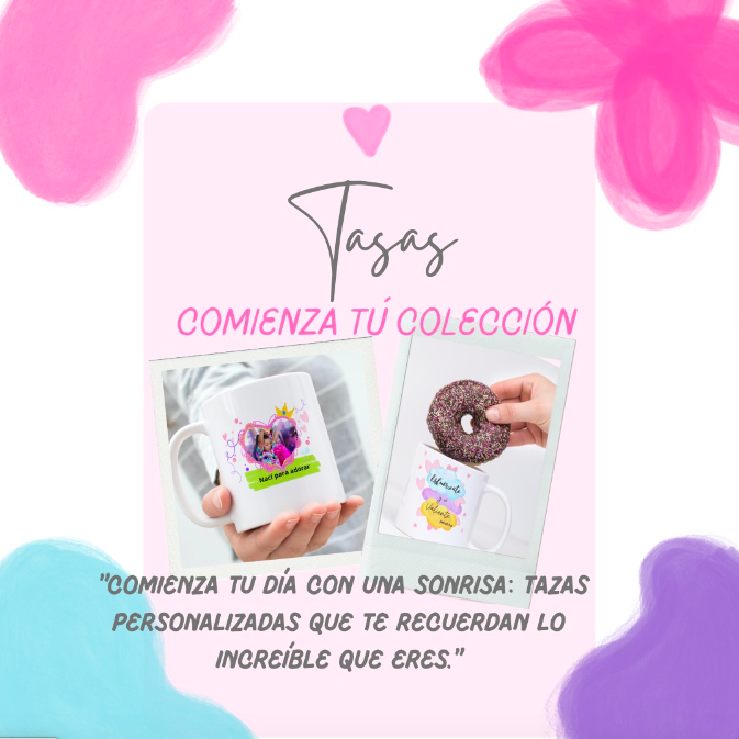 Joyería en resina y estampado de poleras, tasas personalizadas